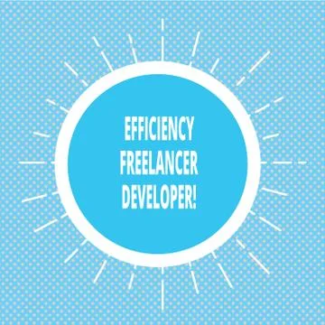 Handwriting text writing Efficiency Freelancer Developer. Concept meaning ensure 스톡 일러스트