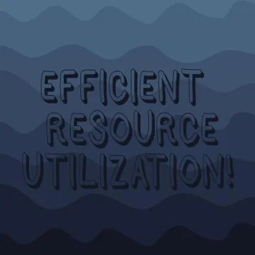 Handwriting text writing Efficient Resource Utilization. Concept meaning Stockillustratie