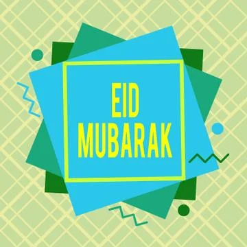 Handwriting text writing Eid Mubarak. Concept meaning traditional Muslim イラスト素材