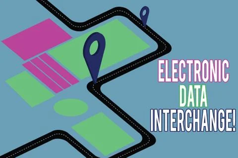 Handwriting text writing Electronic Data Interchange. Concept meaning Transfer Illustrazione stock