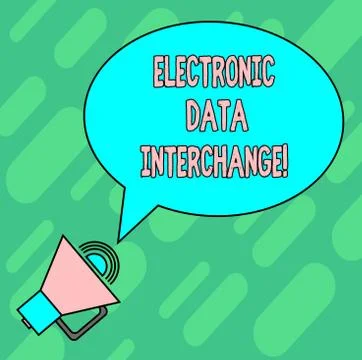Handwriting text writing Electronic Data Interchange. Concept meaning Transfer 스톡 일러스트