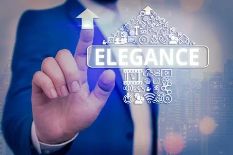 Handwriting text writing Elegance. Concept meaning scientific precision Stock Photos