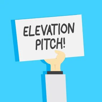 Handwriting text writing Elevator Pitch. Concept meaning short description of Stock Illustration