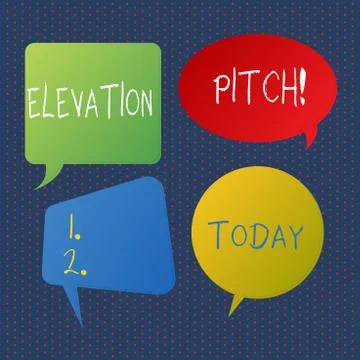 Handwriting text writing Elevator Pitch. Concept meaning short description of Stock Illustration