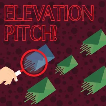 Handwriting text writing Elevator Pitch. Concept meaning short description of Stock Illustration