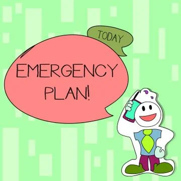 Handwriting text writing Emergency Plan. Concept meaning actions developed to 스톡 일러스트
