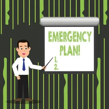 Handwriting text writing Emergency Plan. Concept meaning course of action イラスト素材