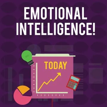Handwriting text writing Emotional Intelligence. Concept meaning Self and Social Stock Illustration