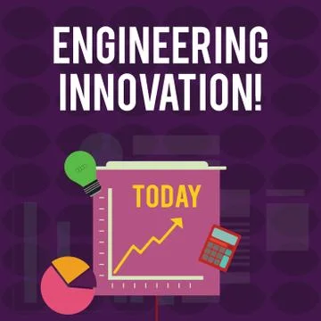 Handwriting text writing Engineering Innovation. Concept meaning Process 스톡 일러스트