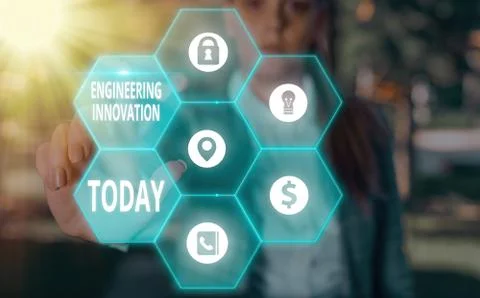 Handwriting text writing Engineering Innovation. Concept meaning Process Stockfoto's