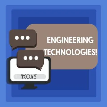 Handwriting text writing Engineering Technologies. Concept meaning applicatio Illustrazione stock