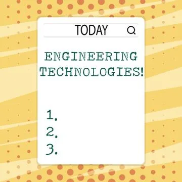 Handwriting text writing Engineering Technologies. Concept meaning applicatio Stockillustratie