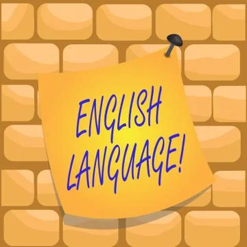 Handwriting text writing English Language. Concept meaning third spoken native Stock Illustration