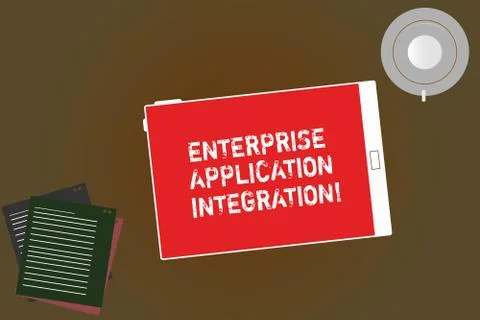 Handwriting text writing Enterprise Application Integration. Concept meaning Stock Illustration