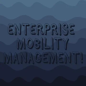 Handwriting text writing Enterprise Mobility Management. Concept meaning Stockillustratie