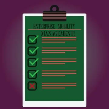 Handwriting text writing Enterprise Mobility Management. Concept meaning イラスト素材