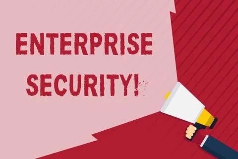 Handwriting text writing Enterprise Security. Concept meaning decreasing the Stock Illustration