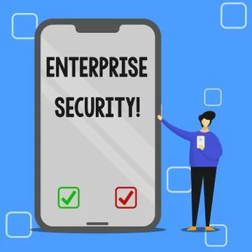 Handwriting text writing Enterprise Security. Concept meaning decreasing the Stock Illustration