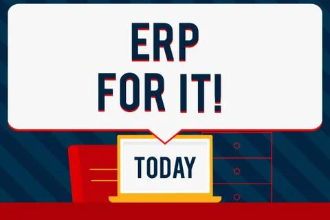 Handwriting text writing Erp For It. Concept meaning Enterprise resource 스톡 일러스트
