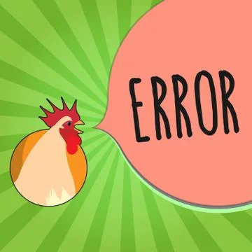 Handwriting text writing Error. Concept meaning mistake Condition of being wrong Illustrazione stock