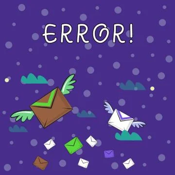 Handwriting text writing Error. Concept meaning state or condition of being Stock-Illustration