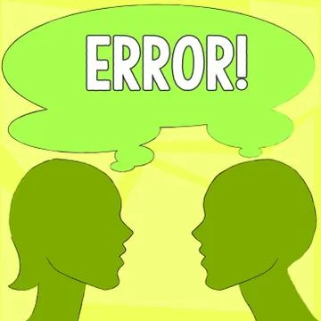 Handwriting text writing Error. Concept meaning state or condition of being Stock-Illustration