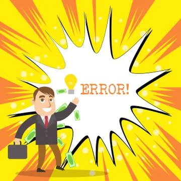 Handwriting text writing Error. Concept meaning state or condition of being Stockillustratie