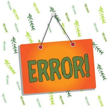 Handwriting text writing Error. Concept meaning state or condition of being Stock-Illustration