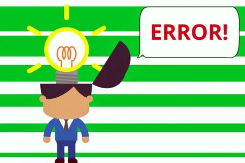 Handwriting text writing Error. Concept meaning state or condition of being Stock-Illustration