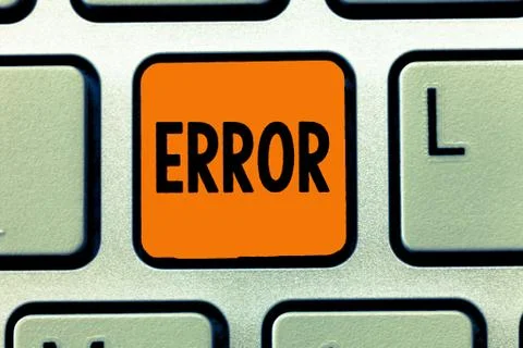 Handwriting text writing Error. Concept meaning mistake Condition of being wrong Stockfoto's