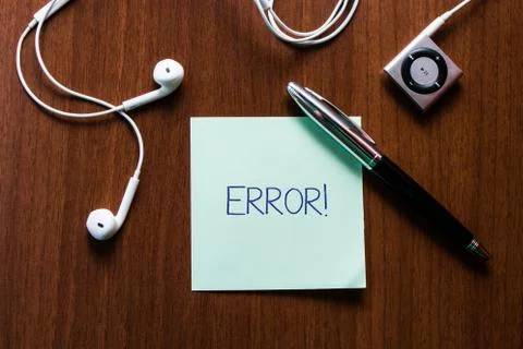 Handwriting text writing Error. Concept meaning state or condition of being Foto stock
