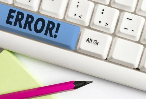 Handwriting text writing Error. Concept meaning state or condition of being 스톡 사진
