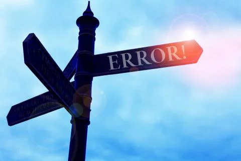 Handwriting text writing Error. Concept meaning state or condition of being Foto stock
