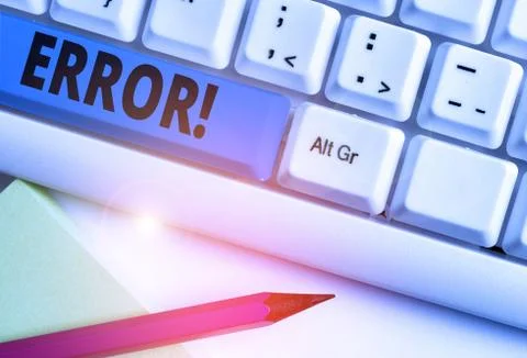 Handwriting text writing Error. Concept meaning state or condition of being Foto stock
