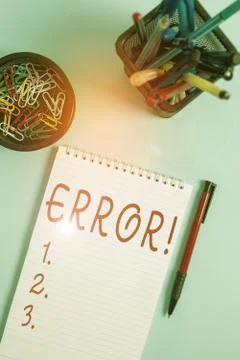 Handwriting text writing Error. Concept meaning state or condition of being Foto stock