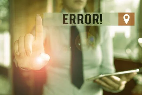 Handwriting text writing Error. Concept meaning state or condition of being Stock Photos