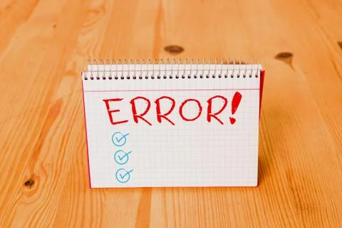 Handwriting text writing Error. Concept meaning state or condition of being Foto stock