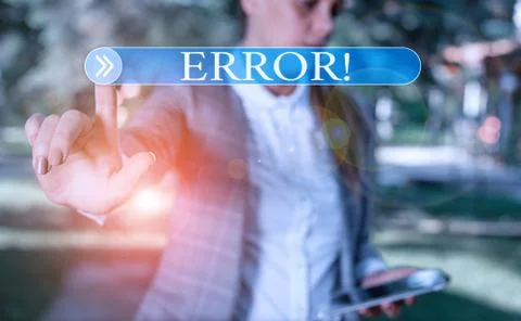 Handwriting text writing Error. Concept meaning state or condition of being Foto stock