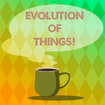 Handwriting text writing Evolution Of Things. Concept meaning process gradual 스톡 일러스트