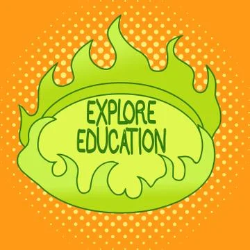 Handwriting text writing Explore Education. Concept meaning Discover the ways of Illustrazione stock