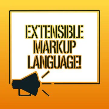 Handwriting text writing Extensible Markup Language. Concept meaning computer 스톡 일러스트