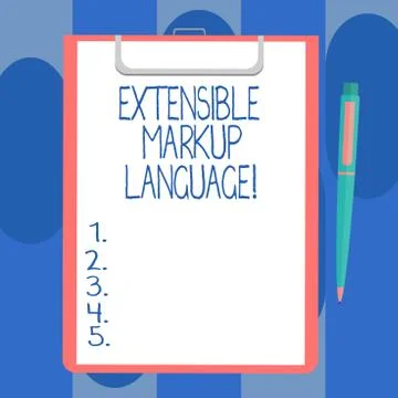 Handwriting text writing Extensible Markup Language. Concept meaning computer 스톡 일러스트