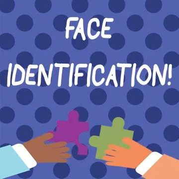 Handwriting text writing Face Identification. Concept meaning analyzing patterns Stock Illustration
