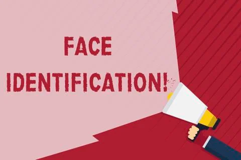 Handwriting text writing Face Identification. Concept meaning analyzing patterns Stock Illustration