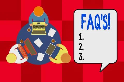 Handwriting text writing Faq S. Concept meaning list of questions and answers Stock Illustration