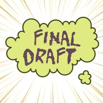 Handwriting text writing Final Draft. Concept meaning final version of something 스톡 일러스트