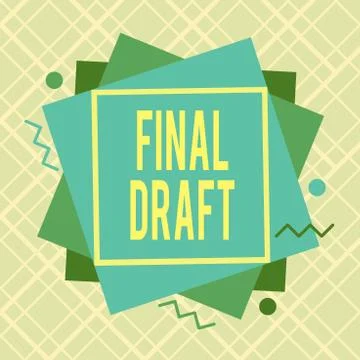 Handwriting text writing Final Draft. Concept meaning final version of something Illustrazione stock