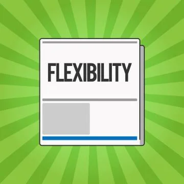 Handwriting text writing Flexibility. Concept meaning Quality of bending Stock Illustration