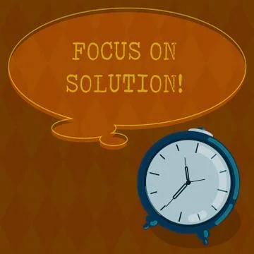 Handwriting text writing Focus On Solution. Concept meaning powerful practical Stock Illustration