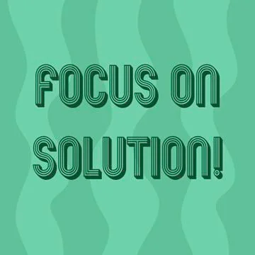 Handwriting text writing Focus On Solution. Concept meaning powerful practical 库存插图